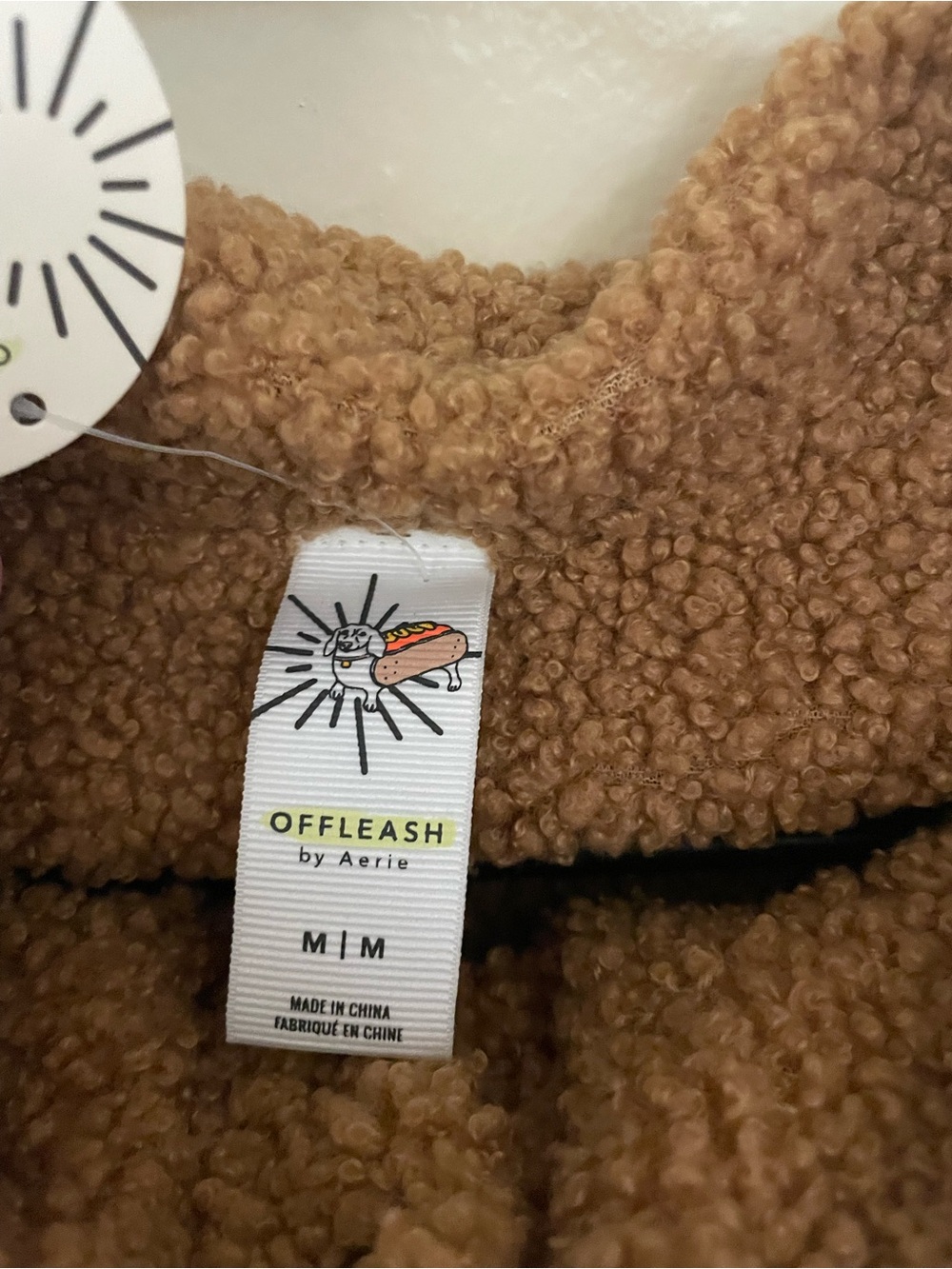 NWT OFFLEASH By Aerie Fluff Love Sherpa Dog Quarter Snap - Picture 9 of 13